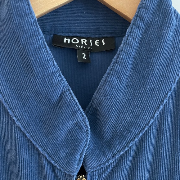 Horses Atelier blue corduroy Flight Jumpsuit size 2 - Picture 2 of 7